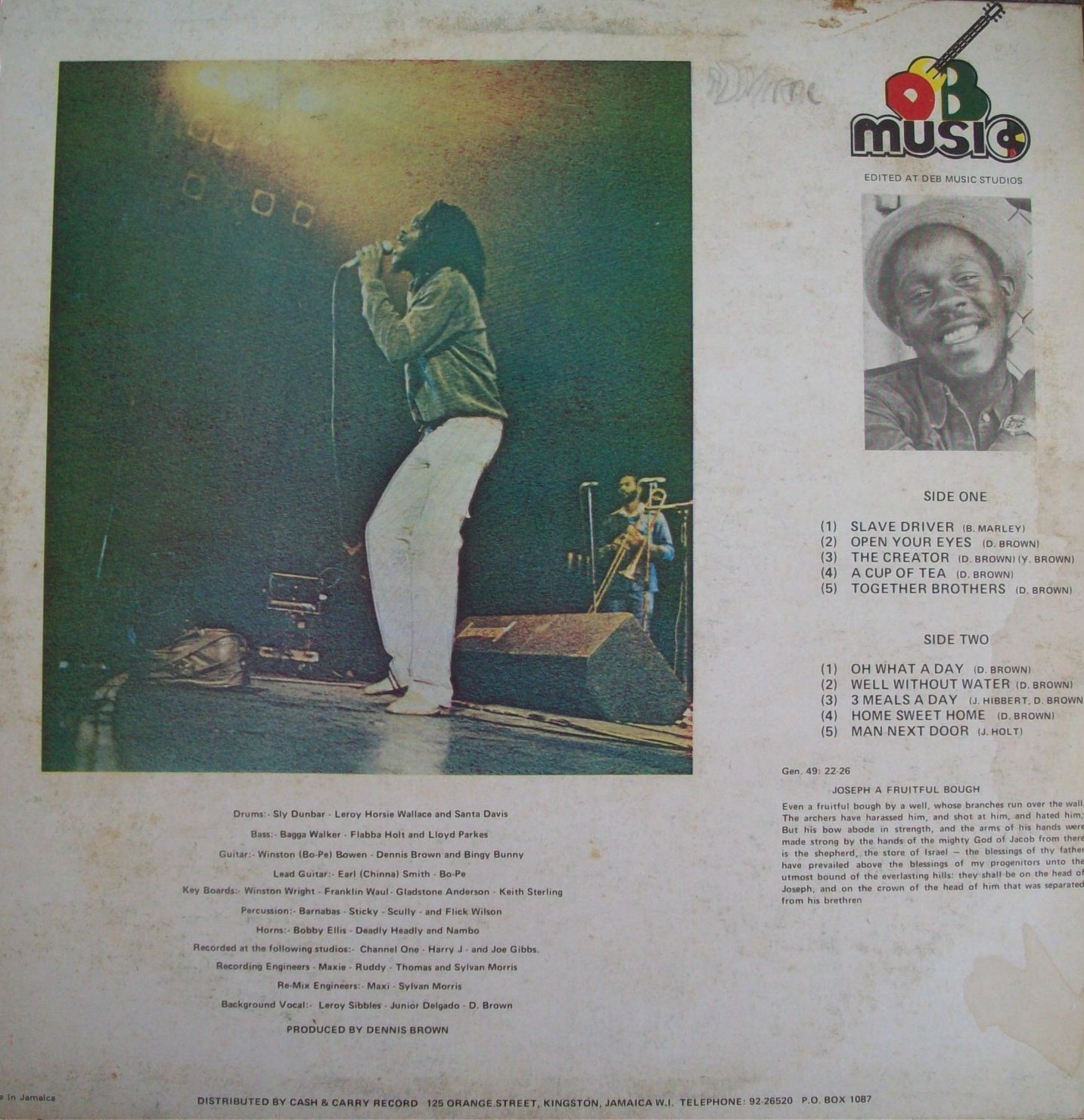 Joseph Coat Of Many ColoursDennis Brown - LP (1979) - Rare