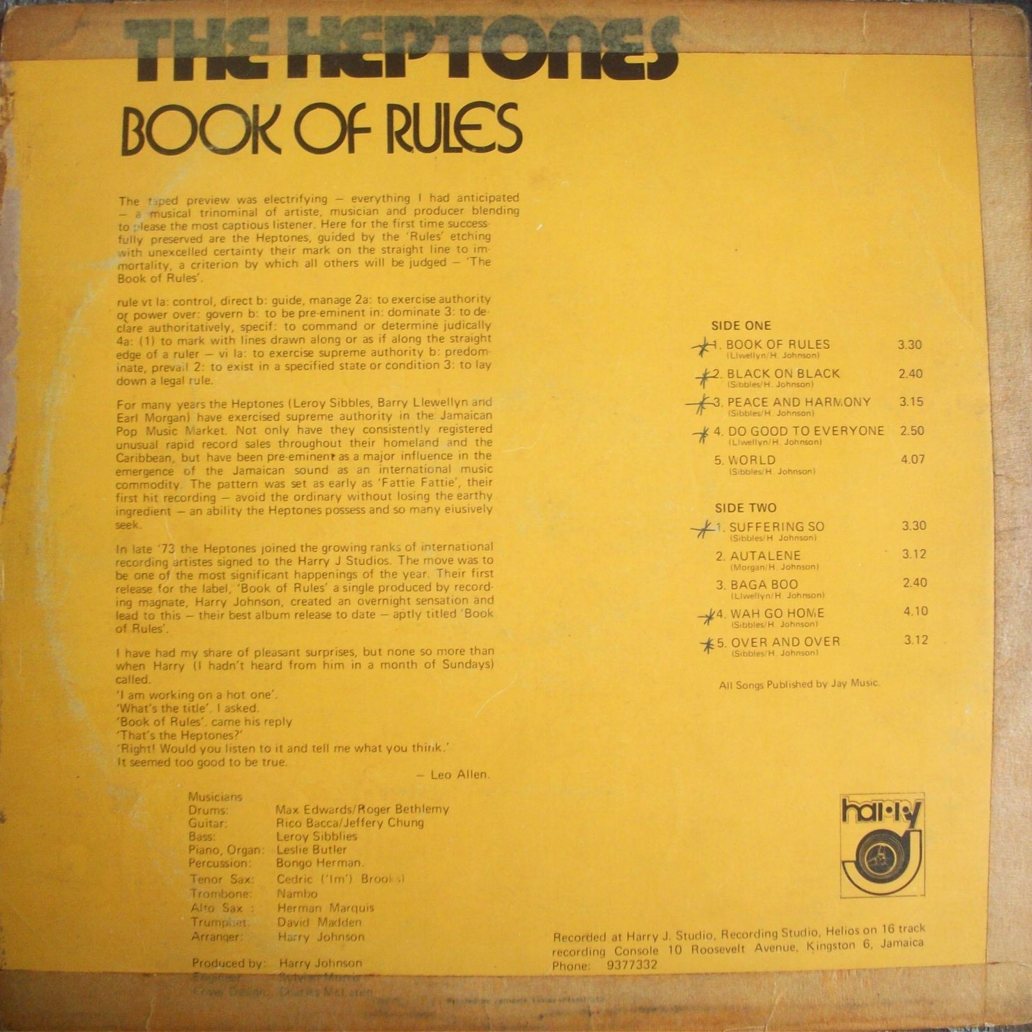 The Heptones - Book of Rules1