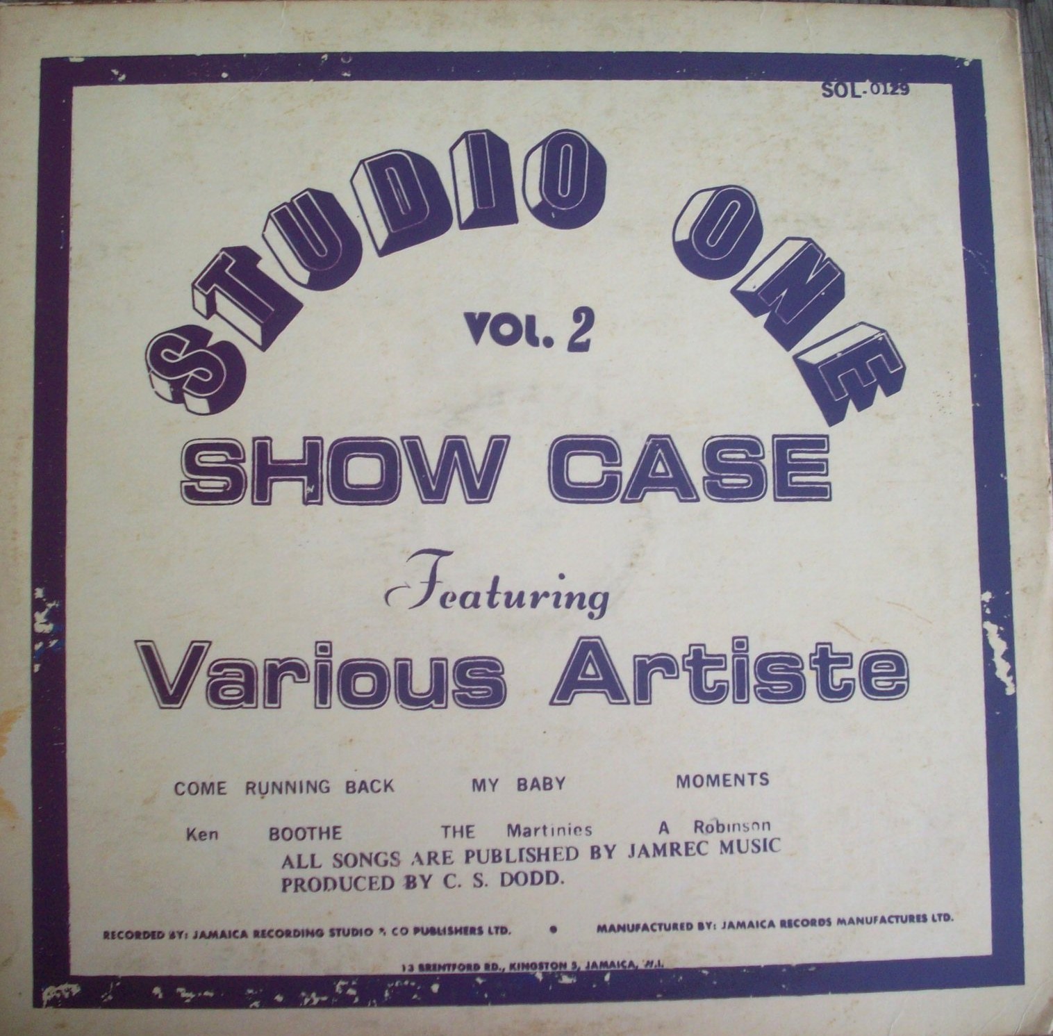 Studio 1 Showcase LP 1